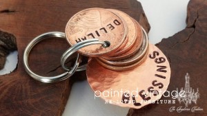Hand Stamped Penny Key Chain "Blessings"