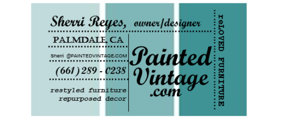 Painted vintage Business Card