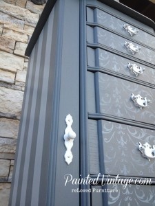 Painted Vintage Jewelry Armoire