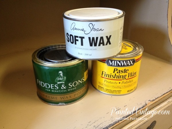 Wax over chalk paint
