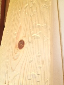 distressed wood for DIY mantel