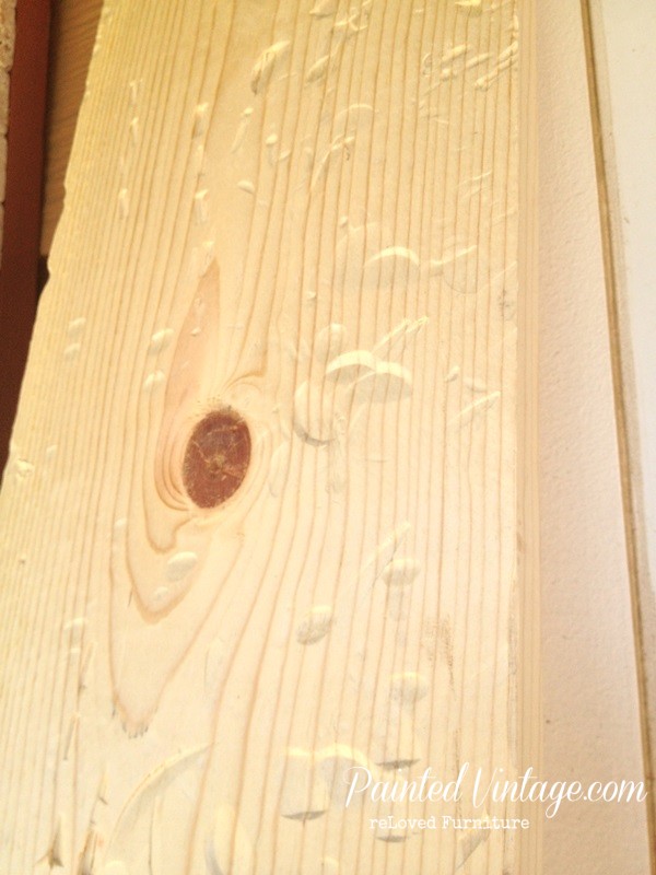 distressed wood for DIY mantel