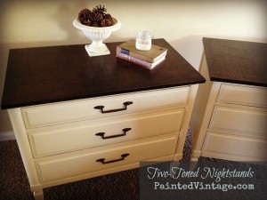 Two Toned Nightstands by PaintedVintage